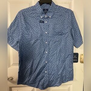 George Men’s Blue Patterned Dress Shirt!‎ NWT! Size M!